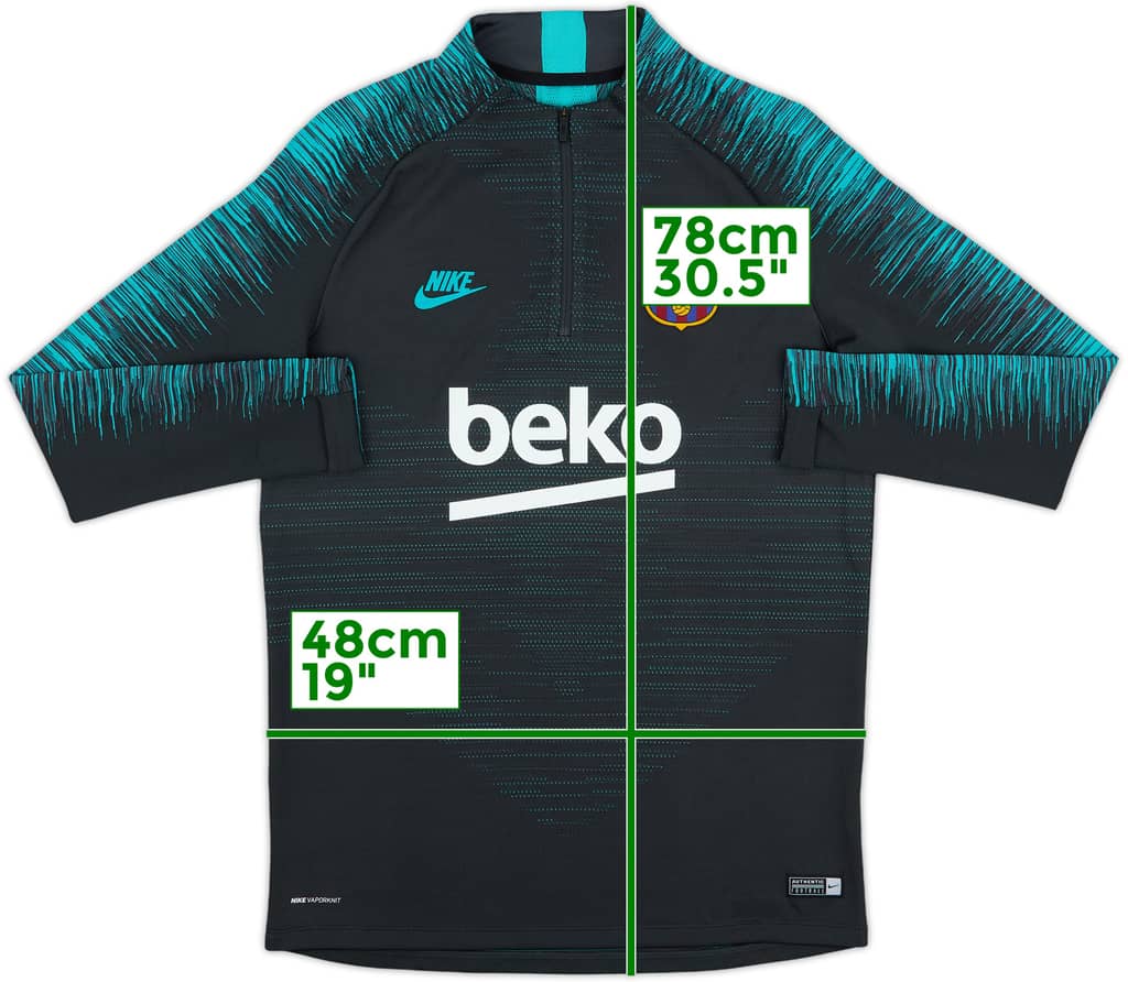 2019-20 Barcelona Nike Vaporknit 1/4 Zip Training Top - 9/10 - (M)