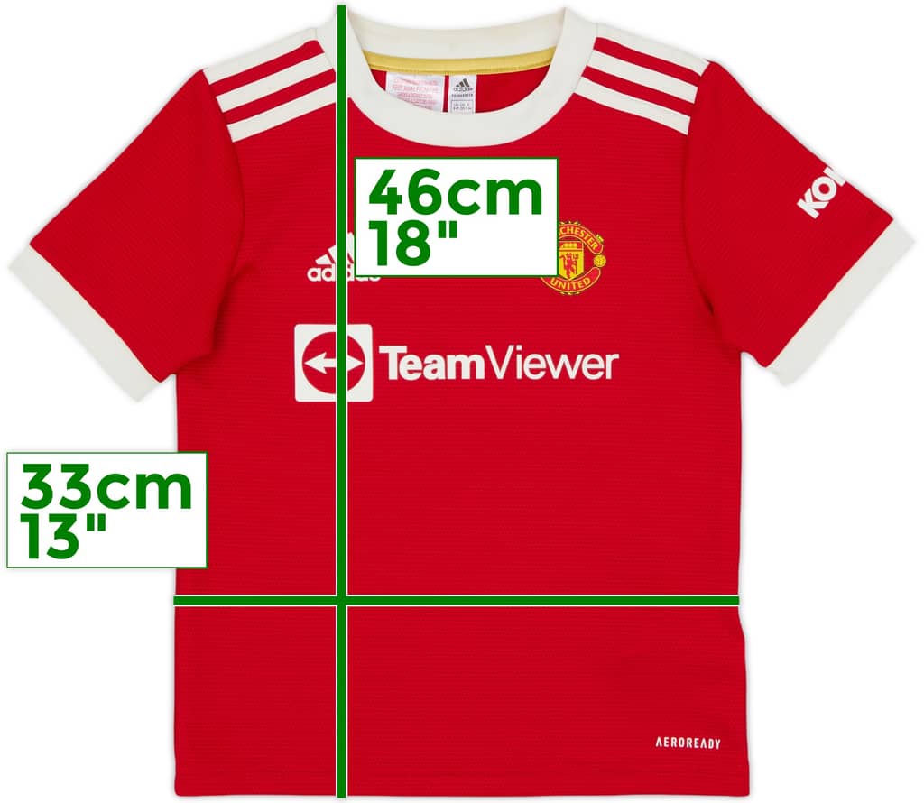 2021-22 Manchester United Home Shirt - 9/10 - (5-6 Years)