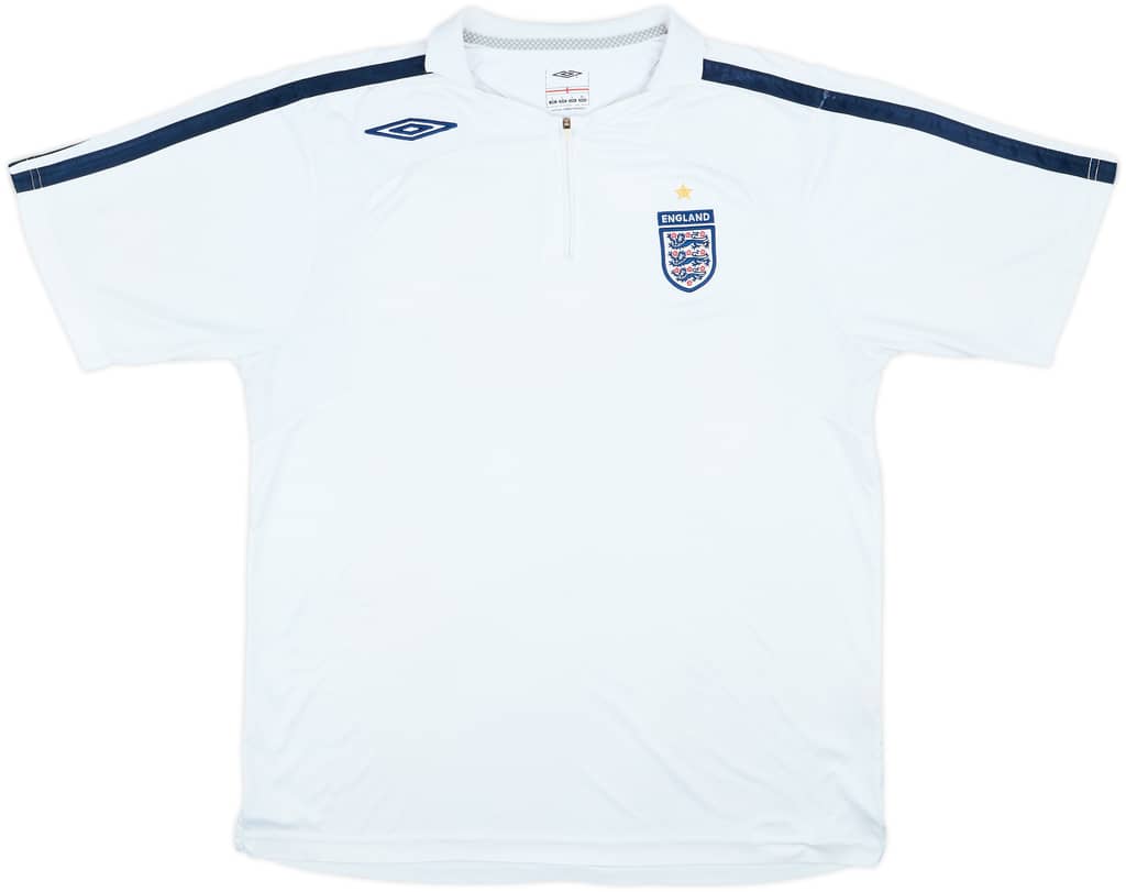 2006-07 England Umbro 1/4 Zip Polo Shirt - 7/10 - (L)