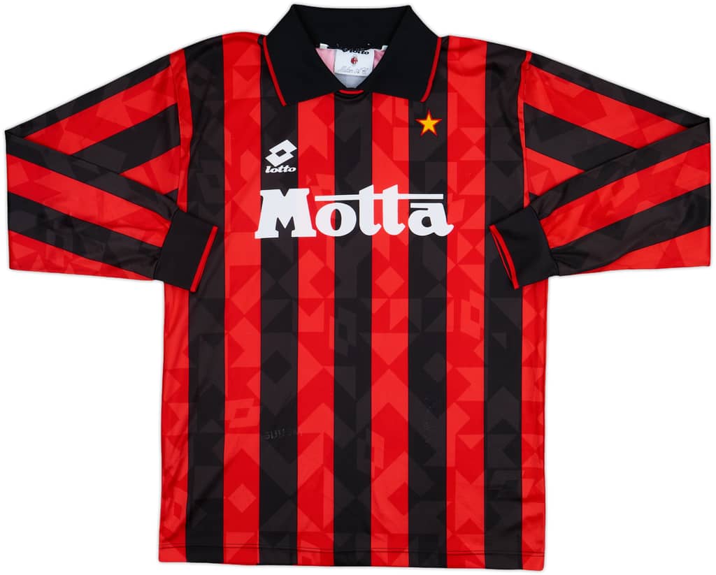 1993-94 AC Milan Home L/S Shirt - 5/10 - (XL)