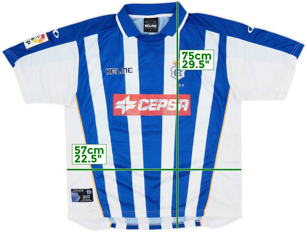 2002-03 Recreativo Huelva Home Shirt - 6/10 - (L)