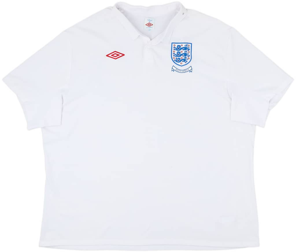 2010-11 England 'South Africa' Home Shirt - 5/10 - (4XL)