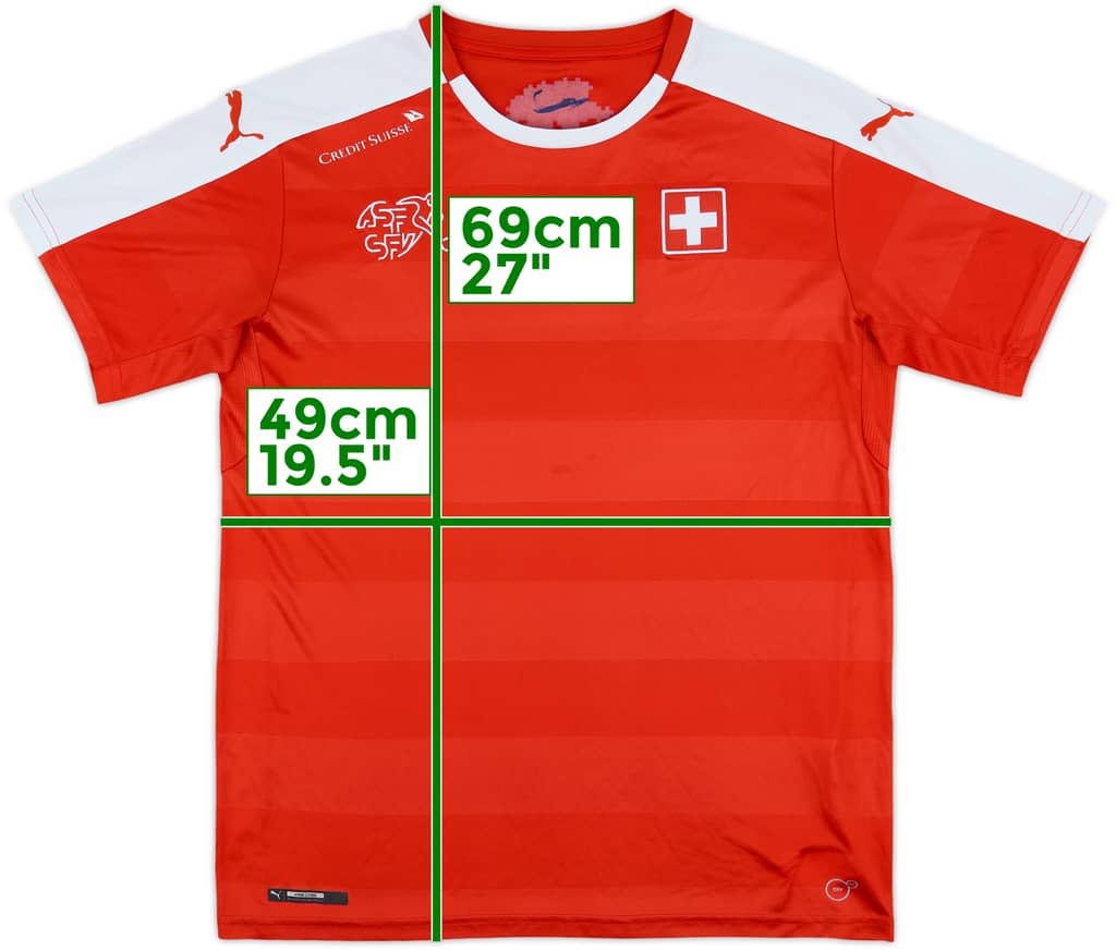 2016-17 Switzerland Home Shirt - 7/10 - (XL.Boys)