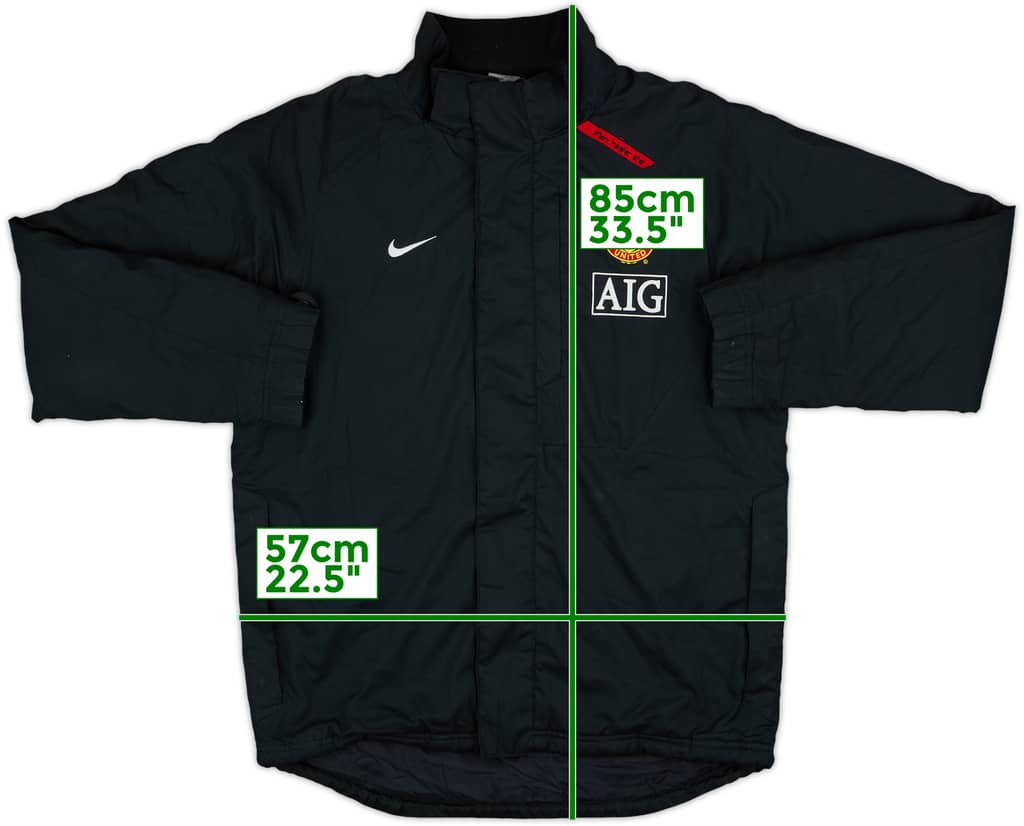 2007-08 Manchester United Nike Padded Bench Coat - 8/10 - (S)
