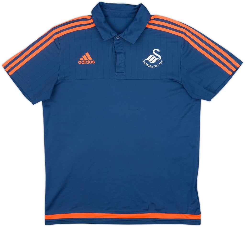 2014-15 Swansea adidas Polo Shirt - 8/10 - (L)