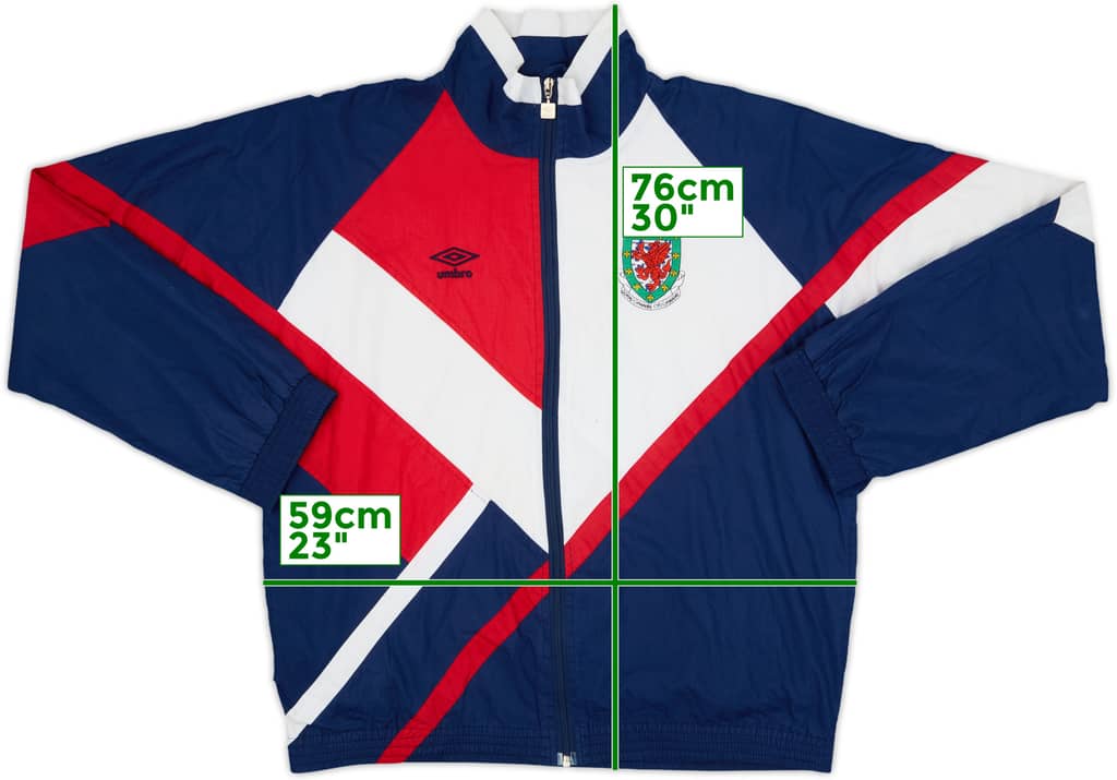 1992-94 Wales Umbro Track Jacket - 9/10 - (XL)