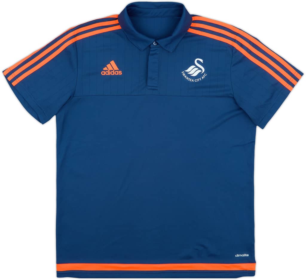2015-16 Swansea adidas Polo Shirt - 9/10 - (L)