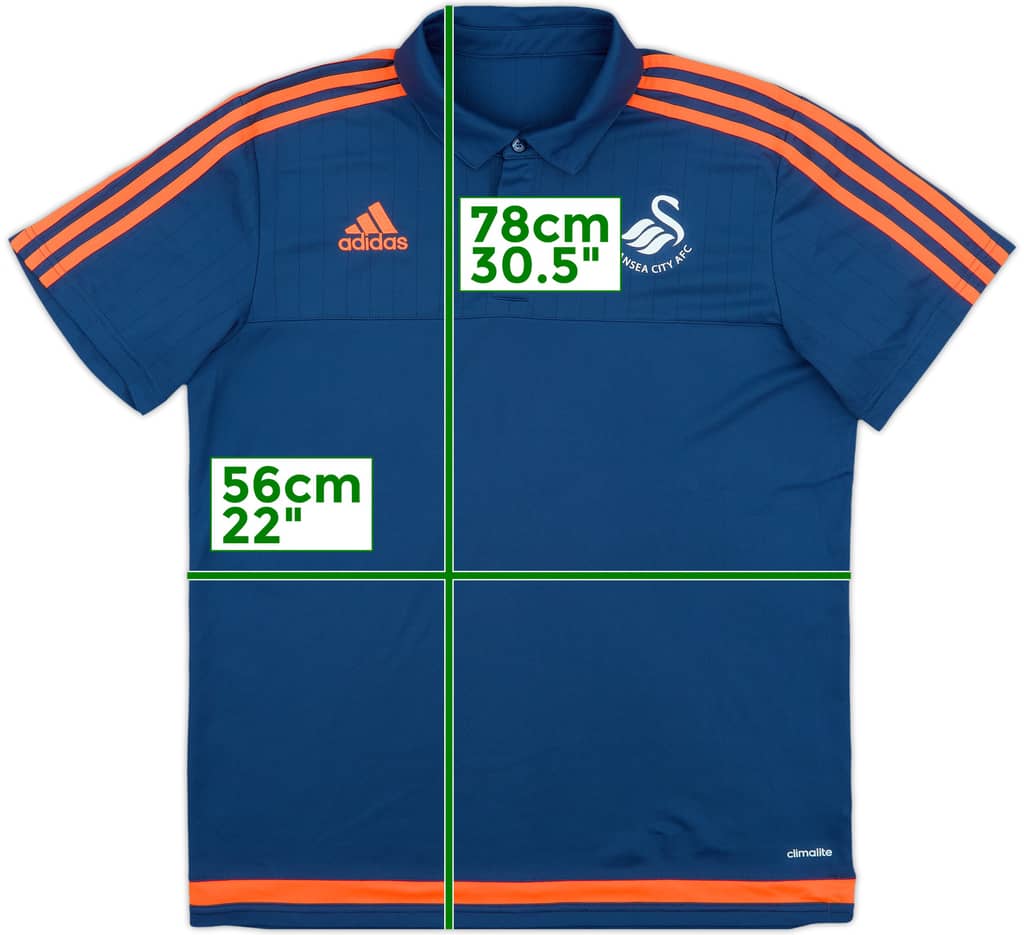 2015-16 Swansea adidas Polo Shirt - 9/10 - (L)