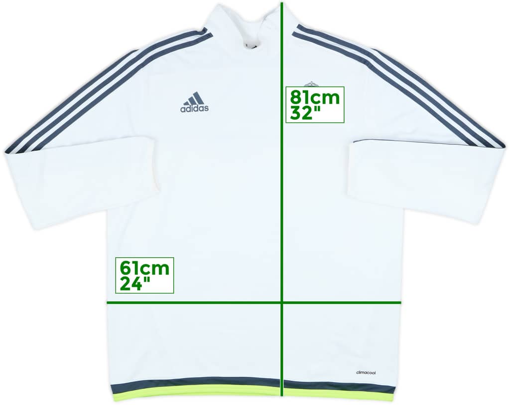 2015-16 Real Madrid adidas 1/4 Zip Drill Top - 7/10 - (XL)