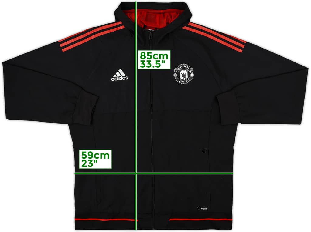2017-18 Manchester United adidas Hooded Rain Jacket - 8/10 - (XL)