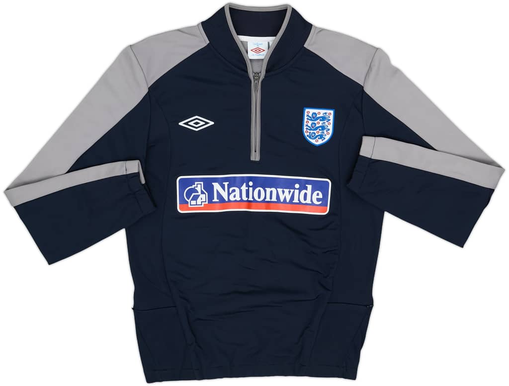 2009-10 England Umbro 1/4 Zip Drill Top - 8/10 - (M)