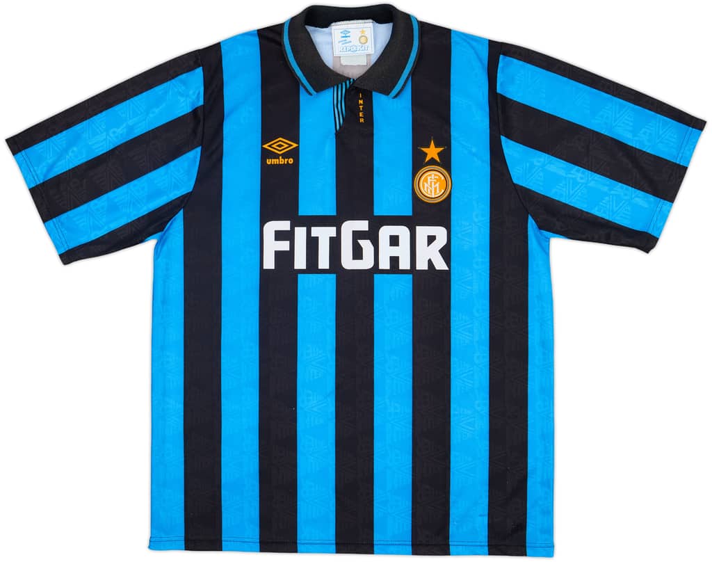 1991-92 Inter Milan Home Shirt - 8/10 - (XL)
