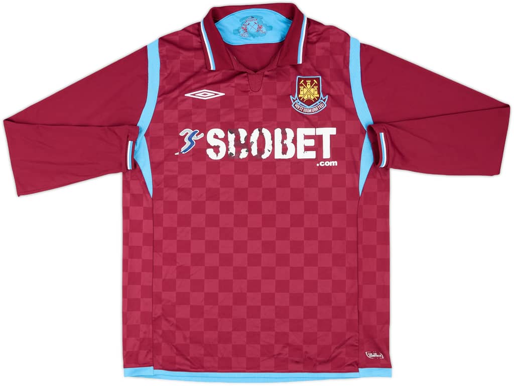 2009-10 West Ham Home L/S Shirt - 4/10 - (L)