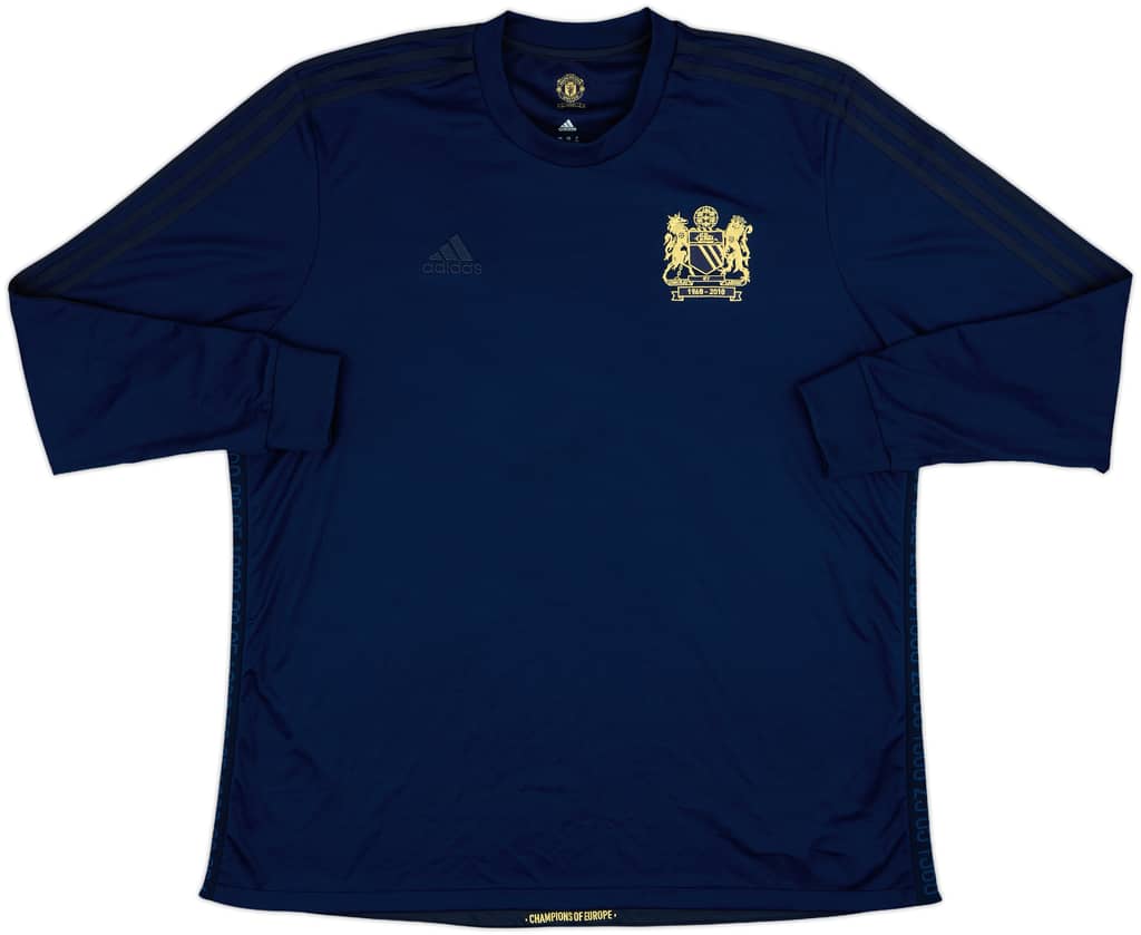 2018-19 Manchester United adidas Retro '1968' L/S Shirt - 9/10 - (XXL)