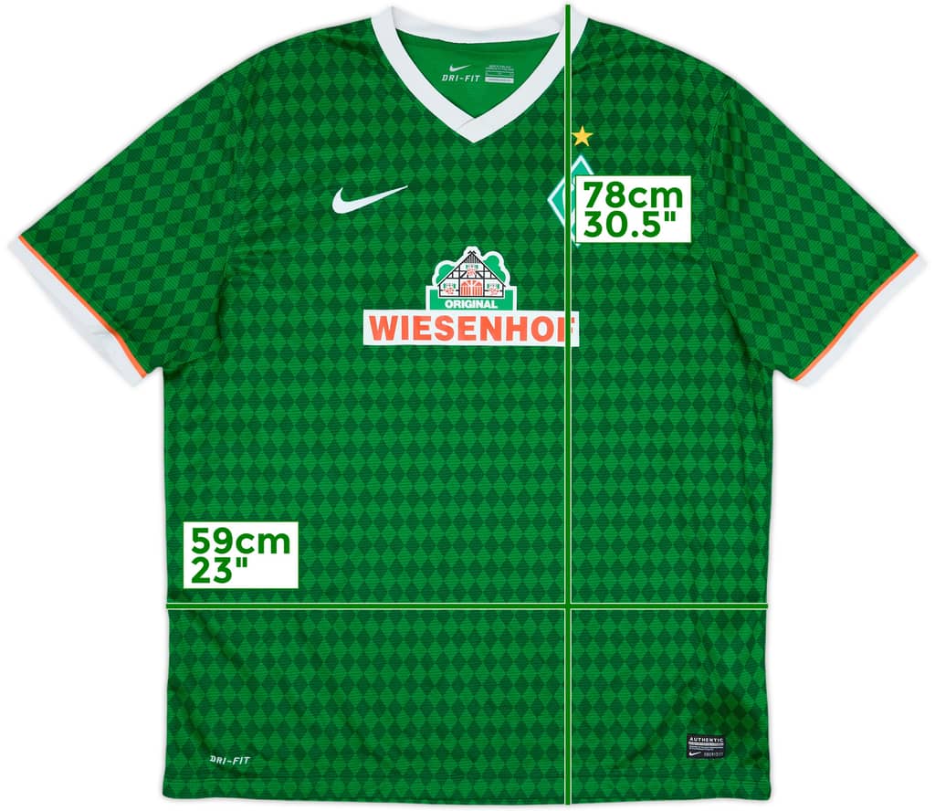 2013-14 Werder Bremen Home Shirt - 9/10 - (XL)
