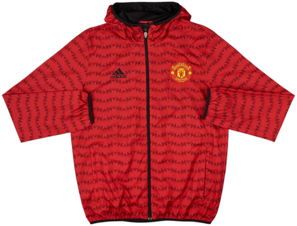 2015-16 Manchester United adidas Hooded Track Jacket - 9/10 - (M)