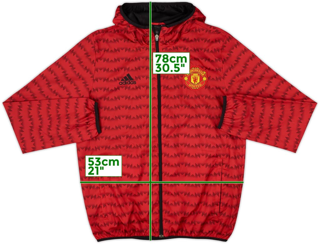 2015-16 Manchester United adidas Hooded Track Jacket - 9/10 - (M)
