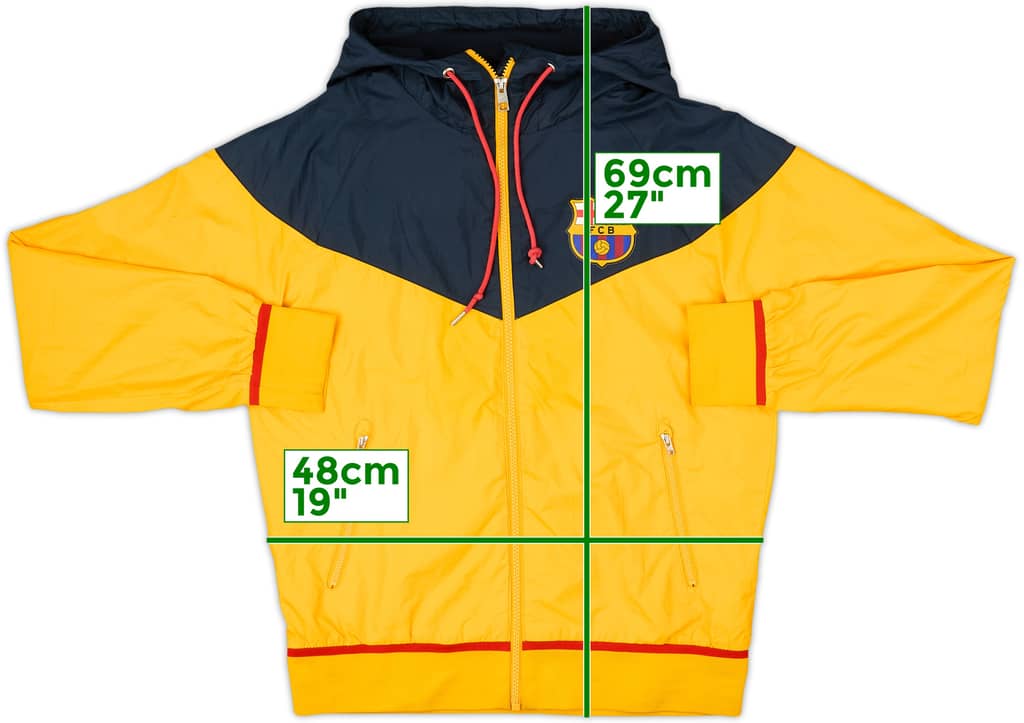 2015-16 Barcelona Nike Hooded Track Jacket - 8/10 - (S)