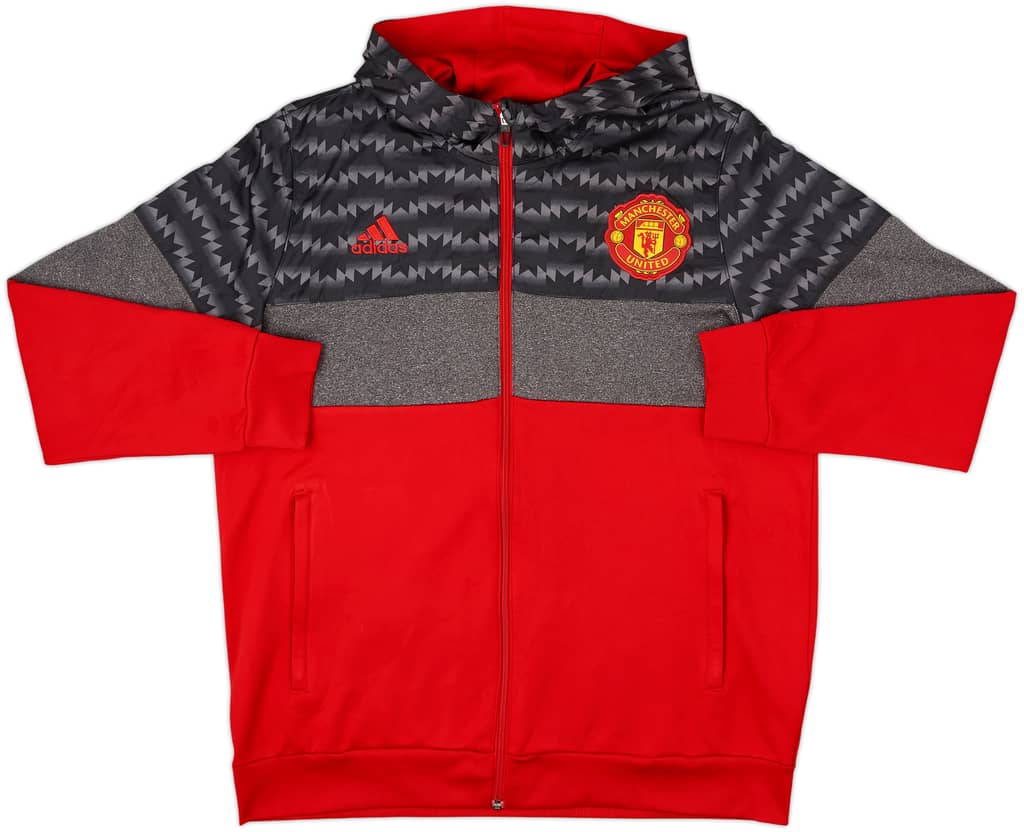 2015-16 Manchester United adidas Hooded Track Jacket - 10/10 - (L)
