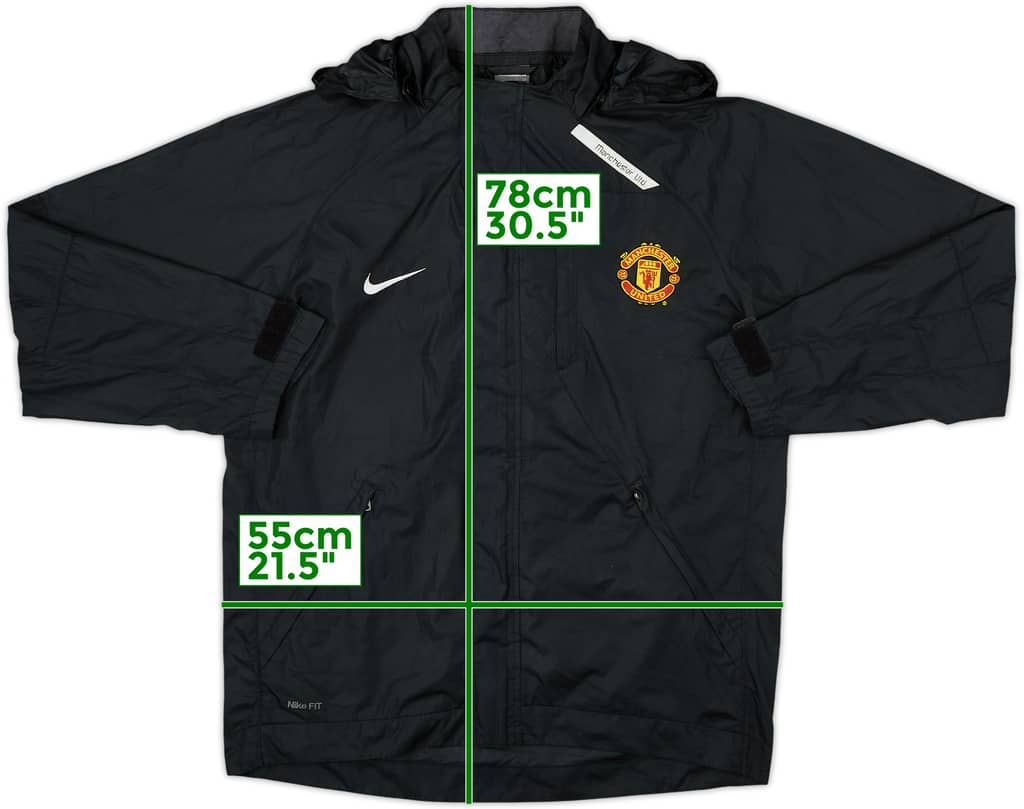 2007-08 Manchester United Nike Hooded Rain Jacket - 7/10 - (S)