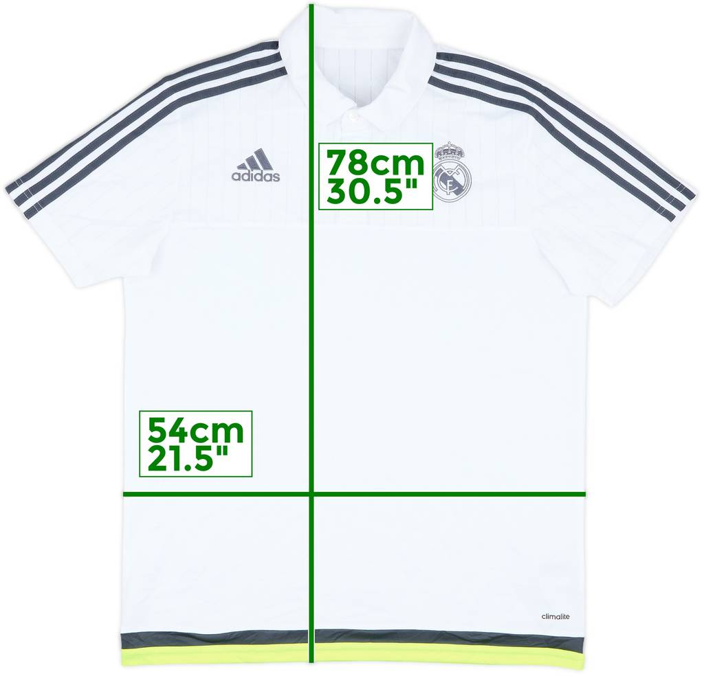 2015-16 Real Madrid adidas Polo Shirt - 9/10 - (L)