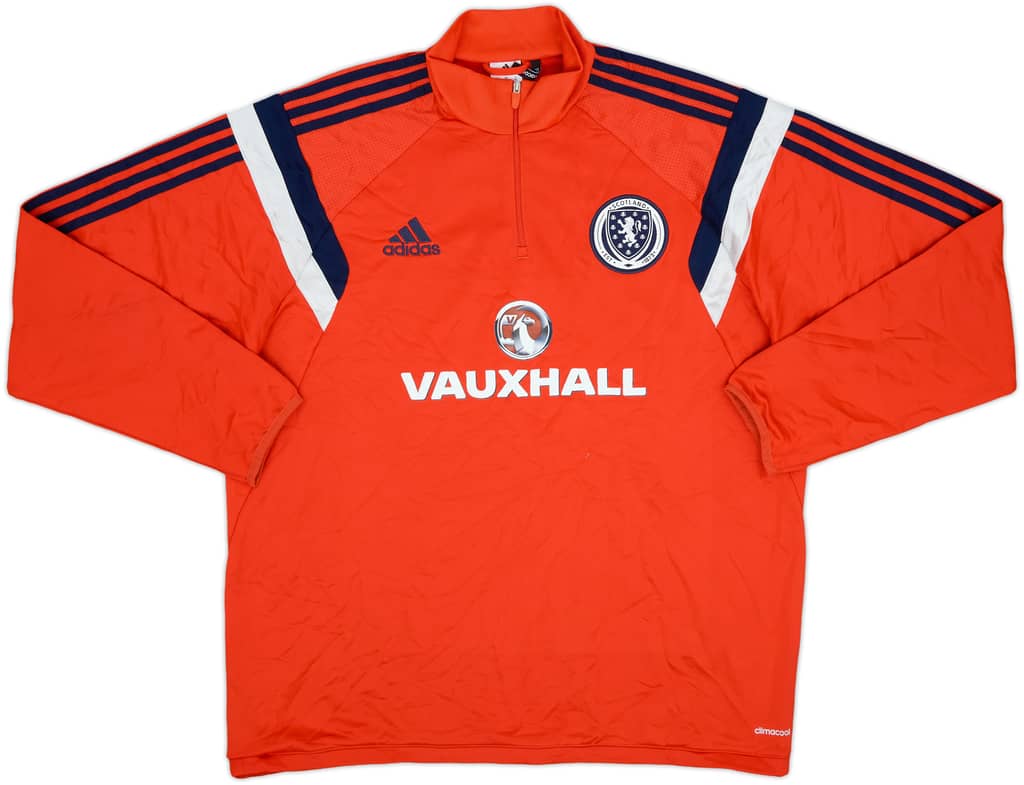 2014-15 Scotland adidas 1/4 Zip Drill Top - 8/10 - (XL)