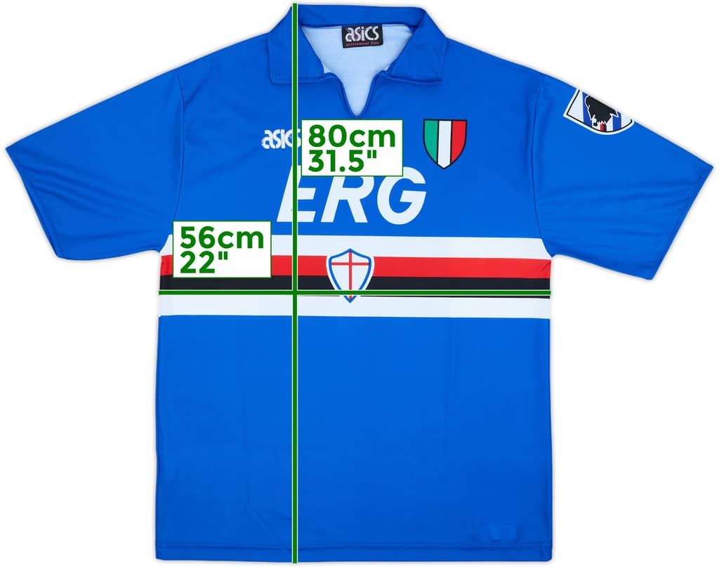 1991-92 Sampdoria Home Shirt - 8/10 - (L)
