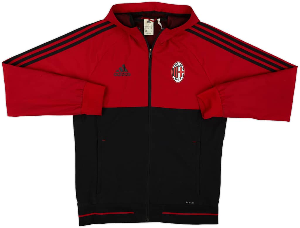 2017-18 AC Milan adidas Hooded Track Jacket - 7/10 - (M)