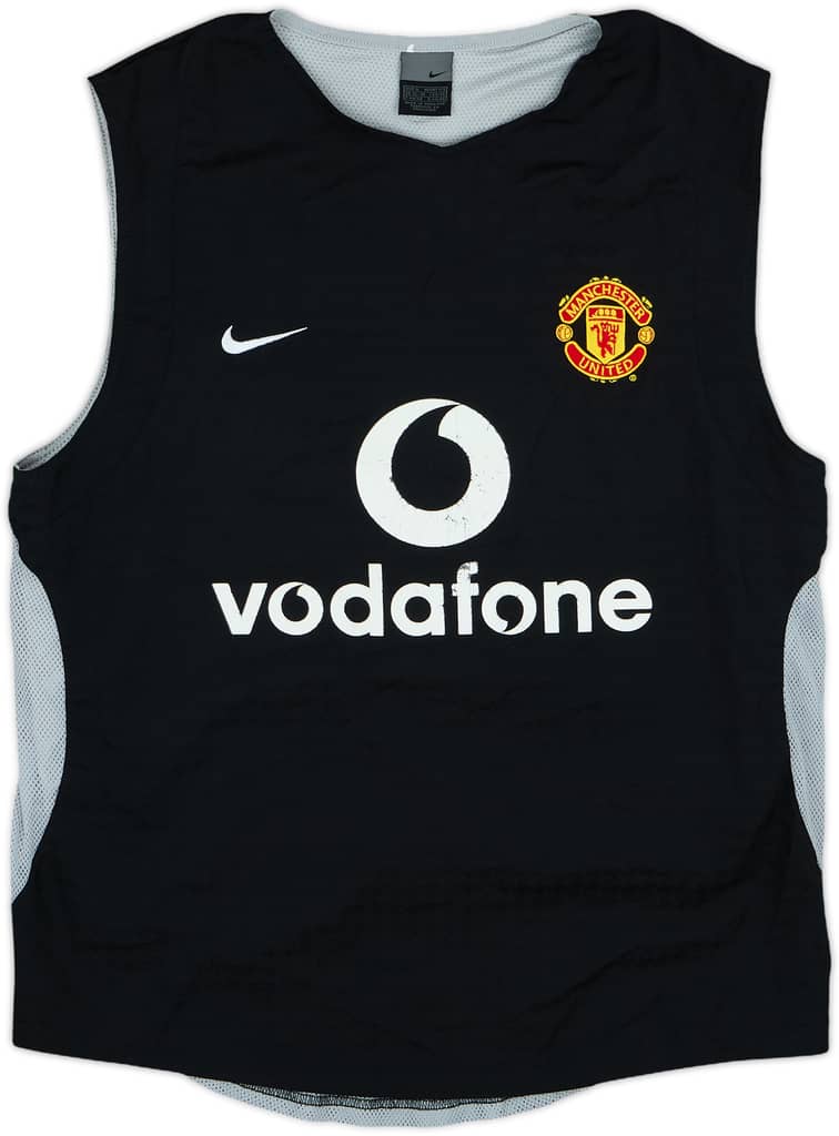 2003-04 Manchester United Player Issue Nike Training Vest - 5/10 - (S)
