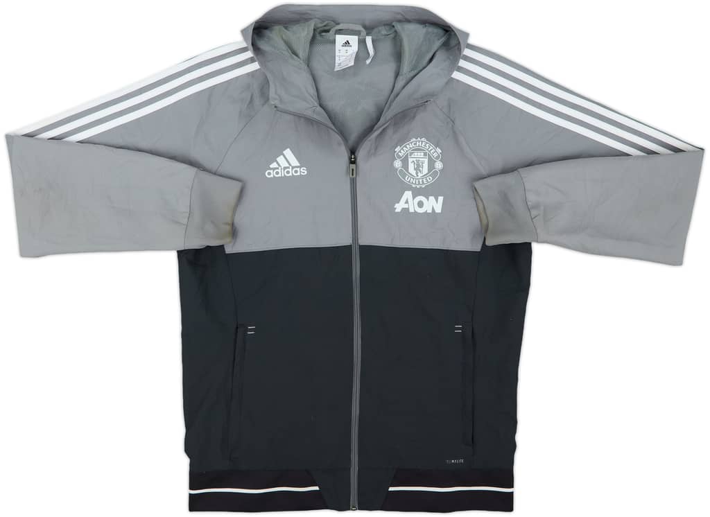 2017-18 Manchester United adidas Hooded Track Jacket - 7/10 - (M)