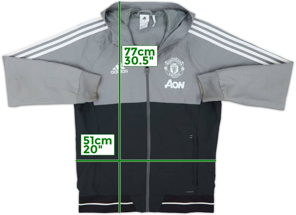 2017-18 Manchester United adidas Hooded Track Jacket - 7/10 - (M)