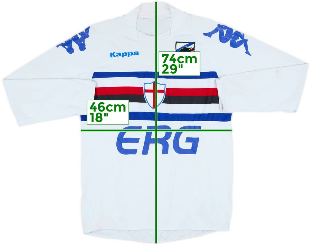 2008-09 Sampdoria Away L/S Shirt - 5/10 - (S)