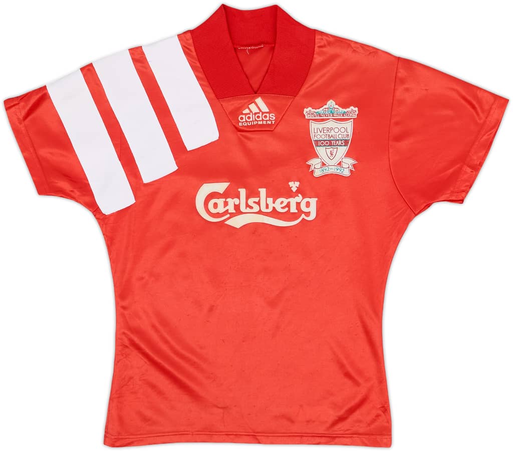 1992-93 Liverpool Centenary Home Shirt - 8/10 - (S.Boys)