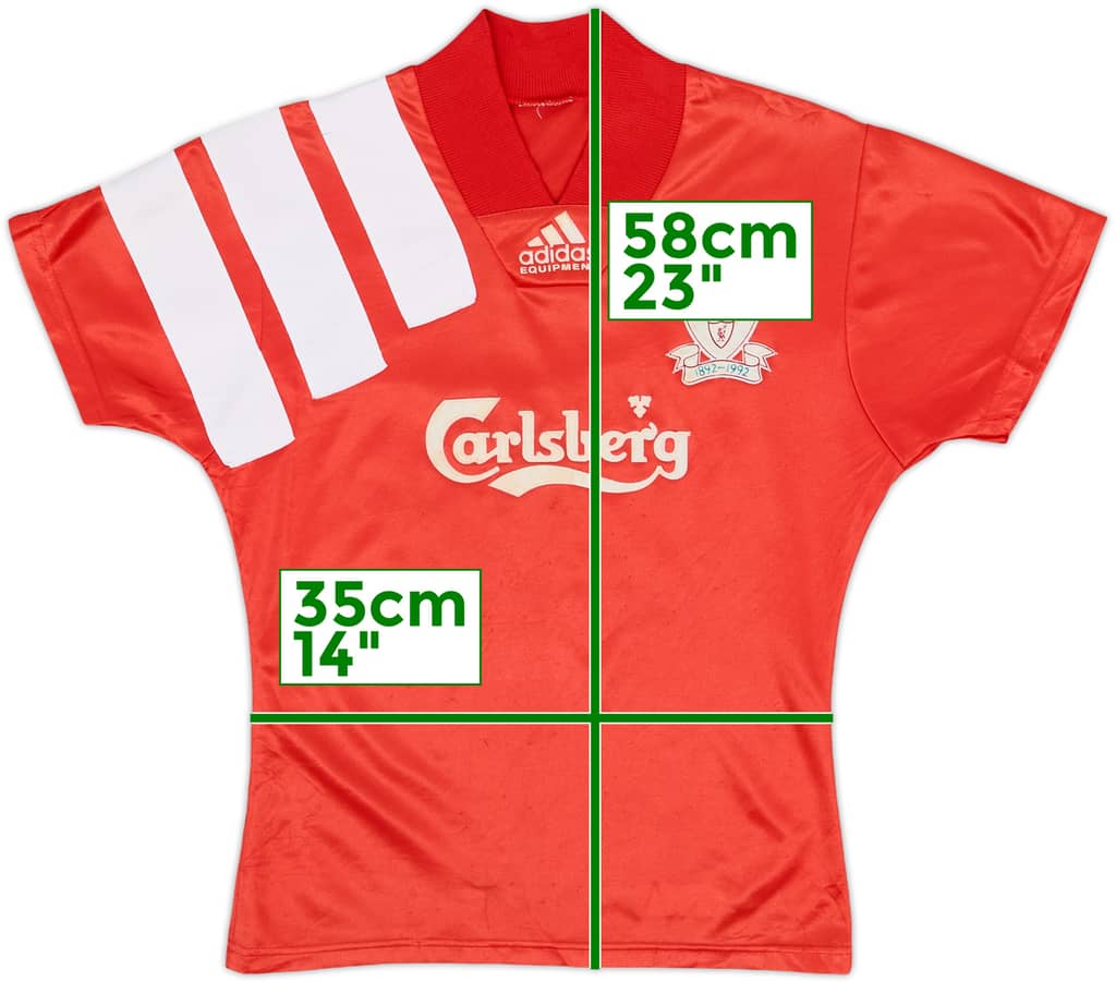 1992-93 Liverpool Centenary Home Shirt - 8/10 - (S.Boys)