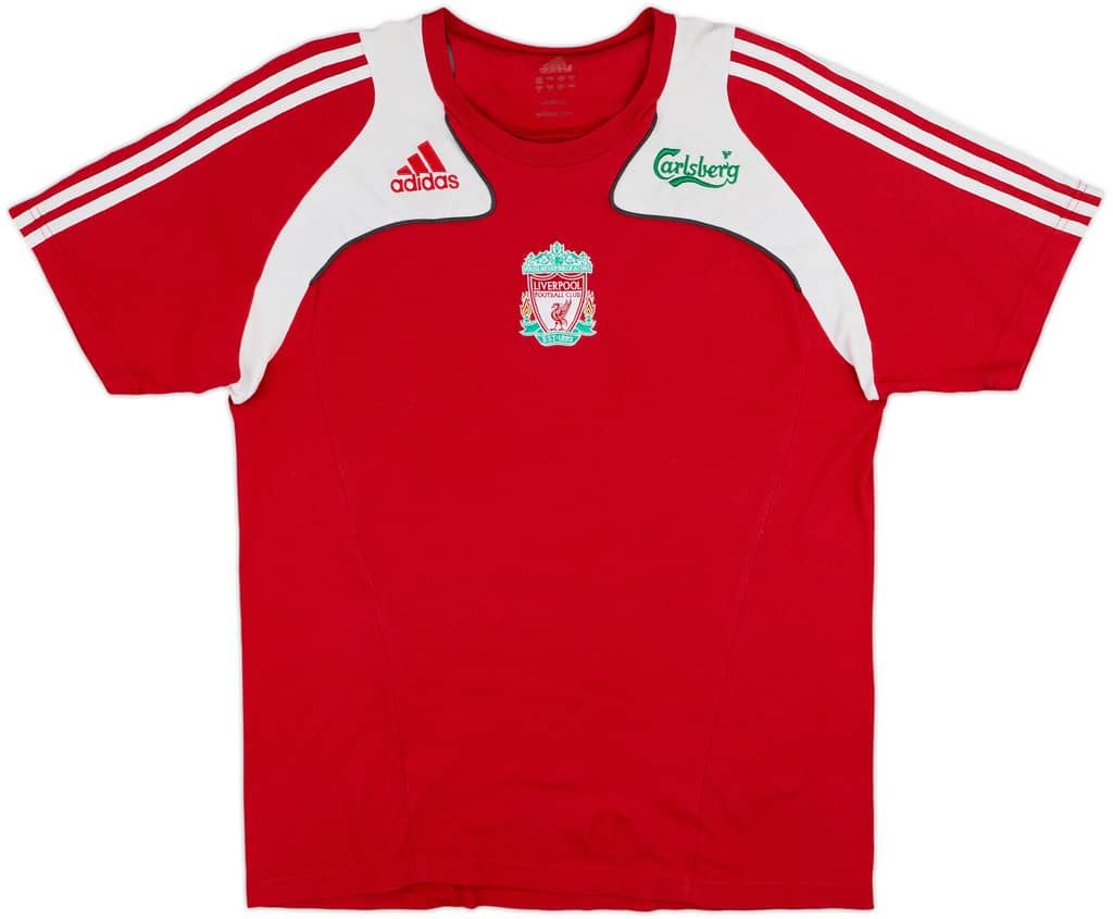 2008-09 Liverpool adidas Cotton Tee - 5/10 - (L)