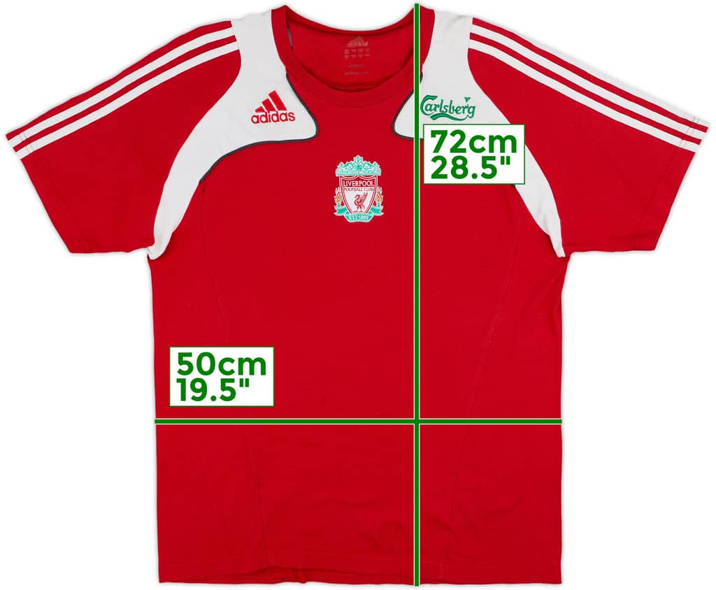 2008-09 Liverpool adidas Cotton Tee - 5/10 - (L)