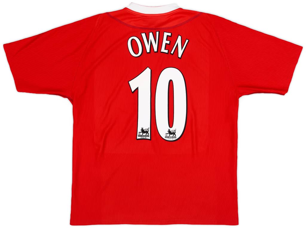 2002-04 Liverpool Home Shirt Owen #10 - 8/10 - (XL)