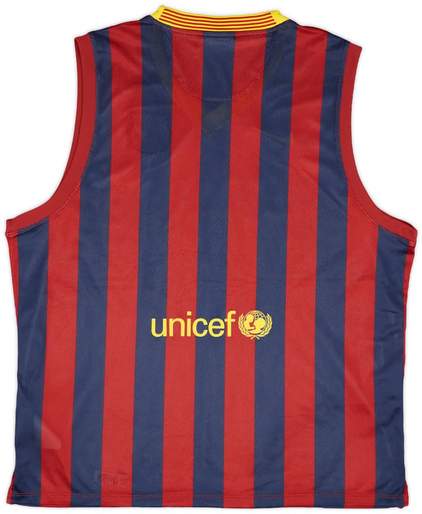 2013-14 Barcelona Sleeveless Home Shirt - 9/10 - (XXL)