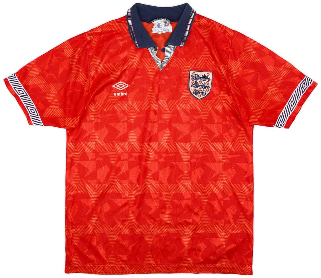 1990-93 England Away Shirt - 7/10 - (L)