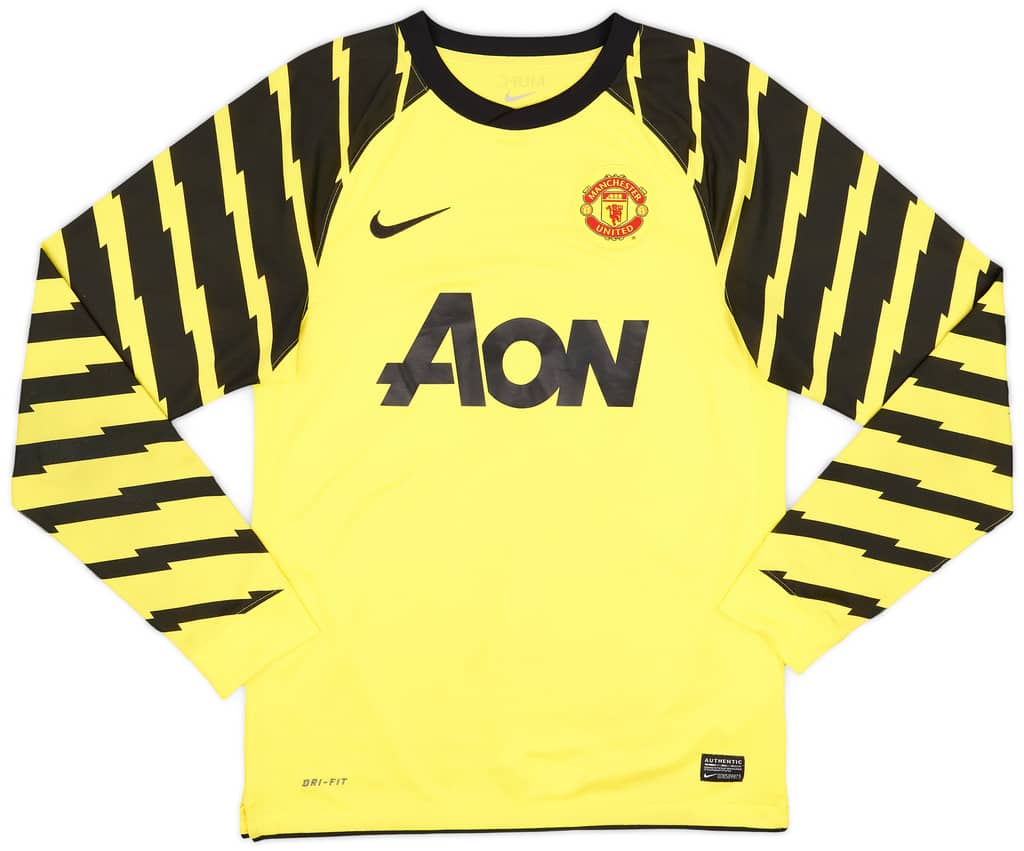 2010-11 Manchester United Yellow GK Shirt Van Der Sar #1 - 6/10 - (S)