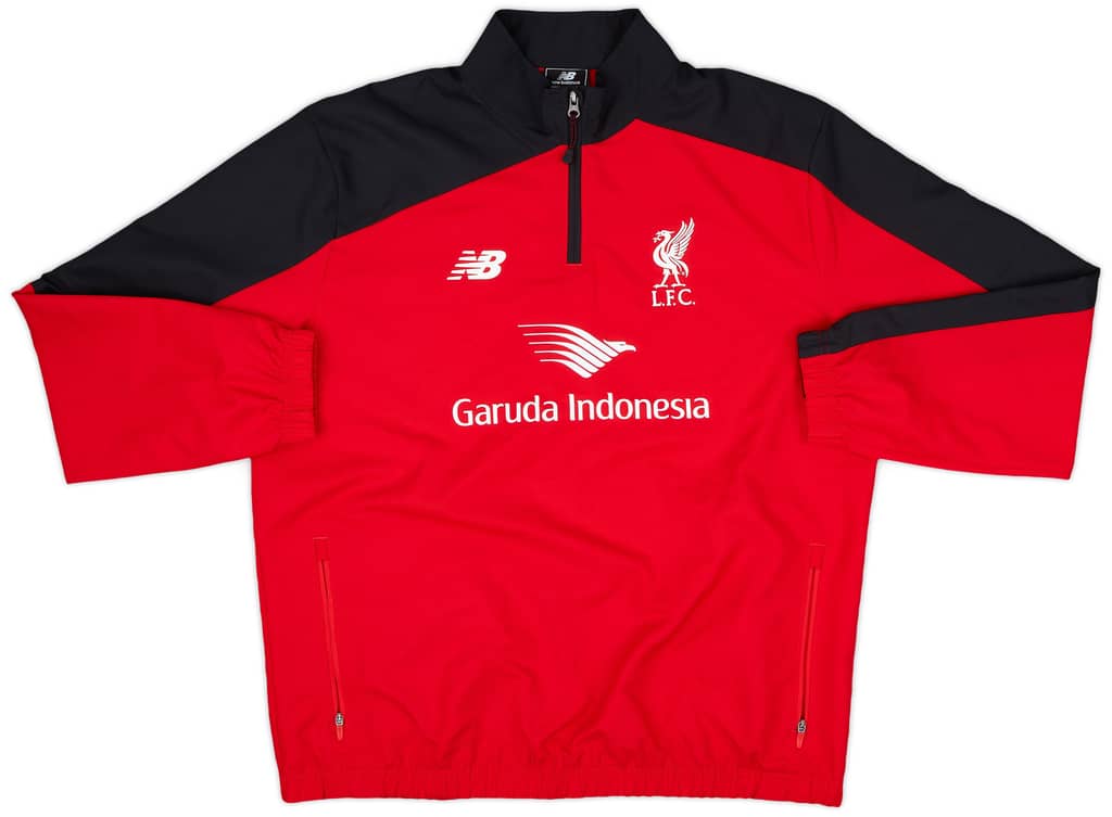 2015-16 Liverpool New Balance 1/4 Zip Training Top - 9/10 - (L)
