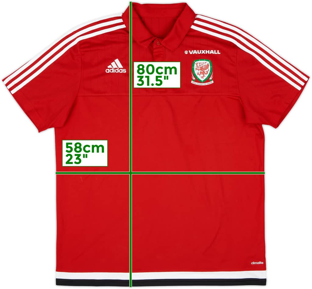 2015-16 Wales adidas Polo Shirt - 7/10 - (XL)