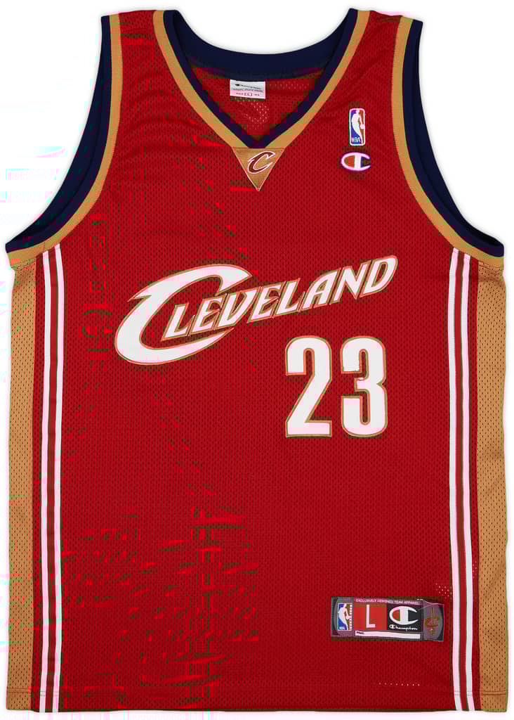 2003-10 Cleveland Cavaliers James #23 Champion Authentic Away Jersey - 8/10 - (L)