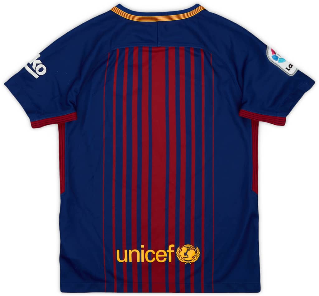 2017-18 Barcelona Home Shirt - 9/10 - (S.Boys)