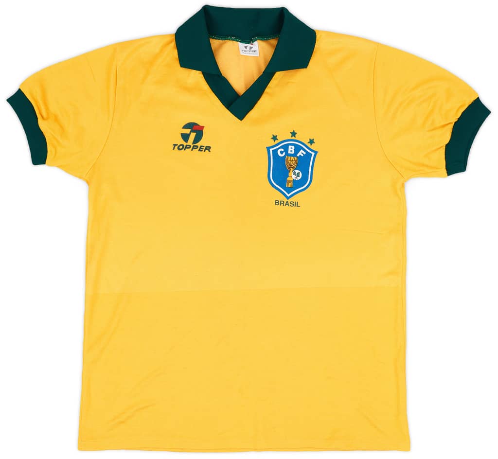 1985-88 Brazil Home Shirt - 8/10 - (L)