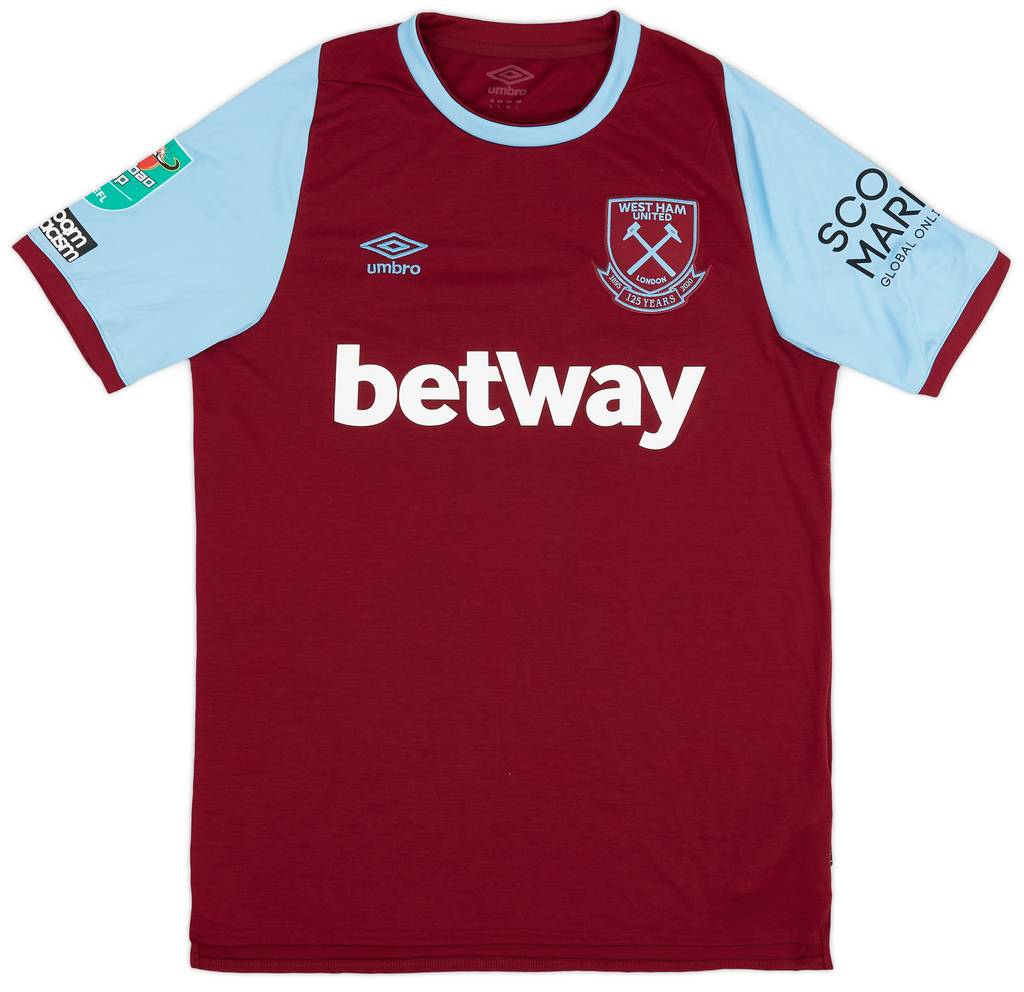 2020-21 West Ham Match Issue Carabao Cup Home Shirt Yarmolenko #7