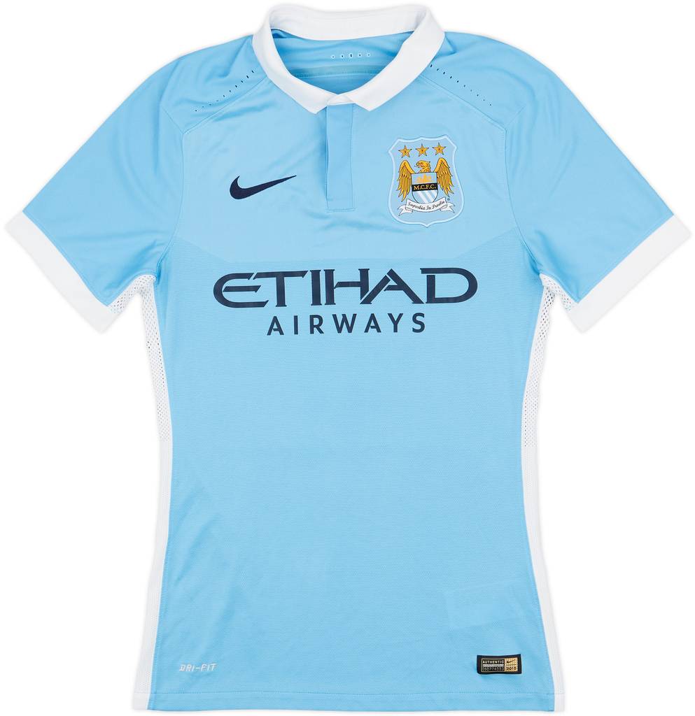 2015-16 Manchester City Player Issue Home Shirt Kompany #4 - 10/10 - (S)