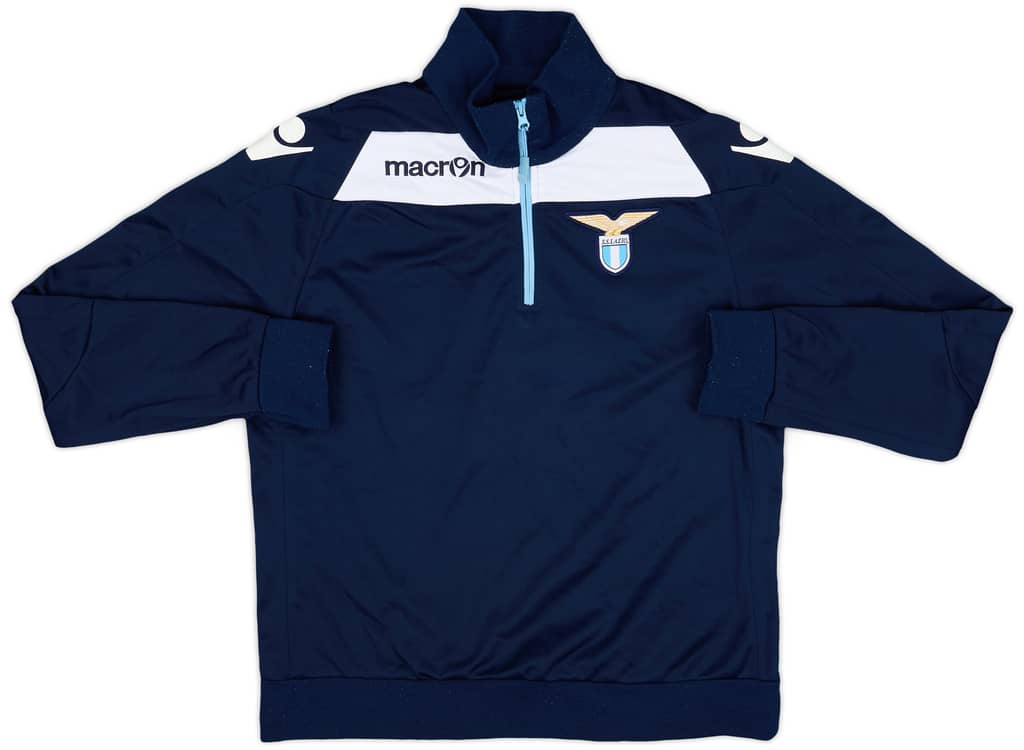 2014-15 Lazio Macron 1/4 Zip Drill Top - 8/10 - (S)