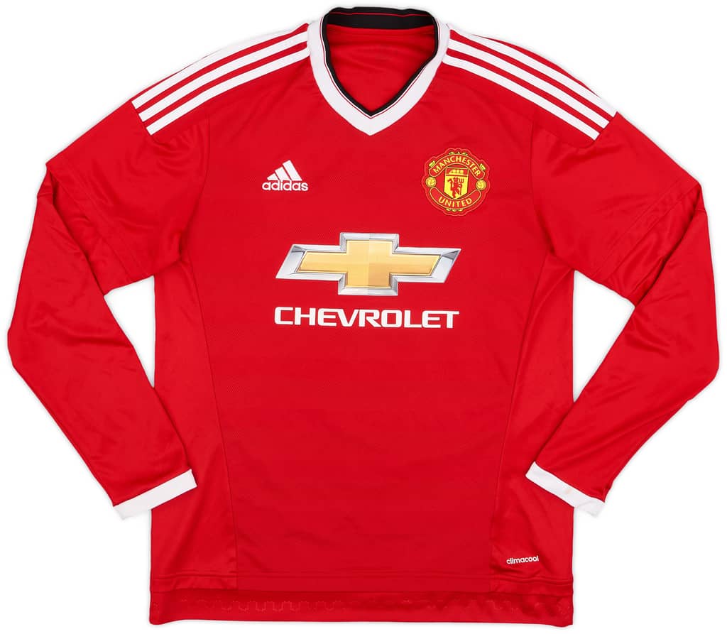 2015-16 Manchester United Home L/S Shirt Rooney #10 - 7/10 - (M)