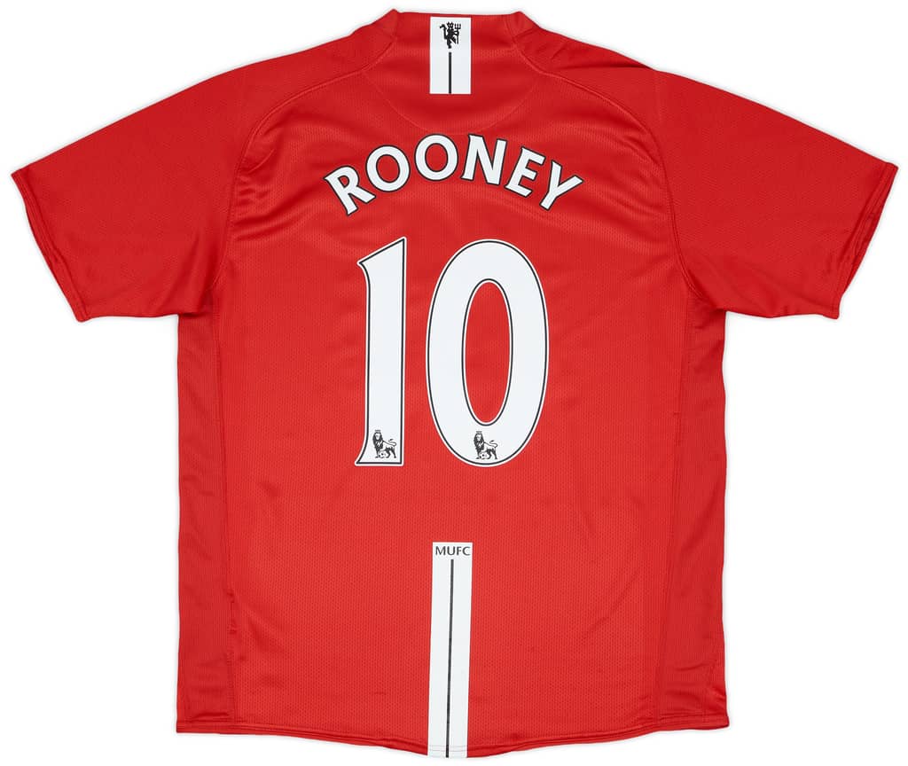 2007-09 Manchester United Home Shirt Rooney #10 - 8/10 - (S)
